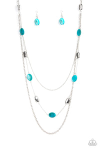 Barefoot and Beachbound - Long Blue Necklace - Paparazzi