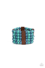 Load image into Gallery viewer, Paparazzi - Island Soul - Blue Wood Bracelet
