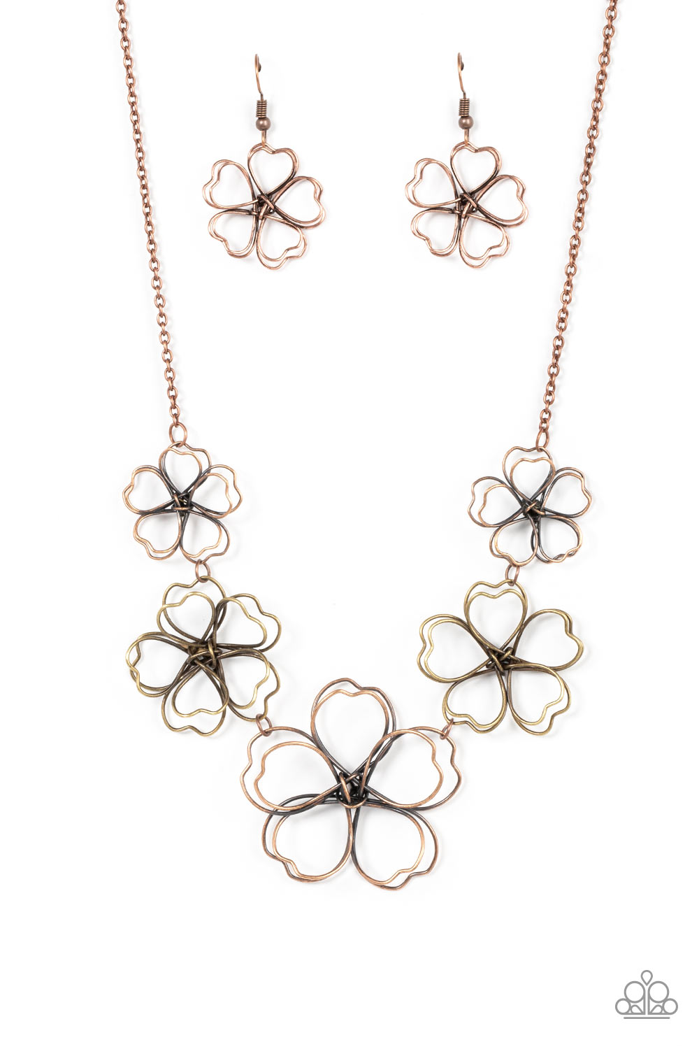 Time to GROW - Copper Floral Necklace - Paparazzi