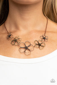 Time to GROW - Copper Floral Necklace - Paparazzi