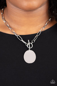 Paparazzi - Tag Out - Silver Necklace