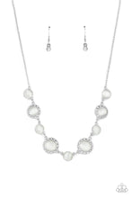 Load image into Gallery viewer, Too Good to BEAM True - White Cat&#39;s Eye Necklace - Paparazzi
