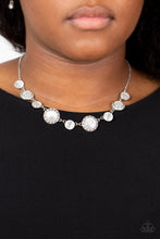 Load image into Gallery viewer, Too Good to BEAM True - White Cat&#39;s Eye Necklace - Paparazzi
