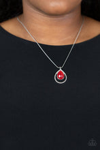 Load image into Gallery viewer, Gorgeously Glimmering - Red Teardrop Gem Necklace - Paparazzi
