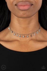 Chiming Charmer - Silver Chocker Necklace - Paparazzi