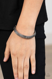 Risk-Taking Twinkle - Silver Bangle Bracelet - Paparazzi