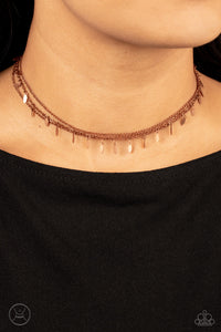 Monochromatic Magic - Copper Choker Necklace - Paparazzi