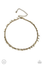 Load image into Gallery viewer, Monochromatic Magic - Brass Choker Necklace - Paparazzi
