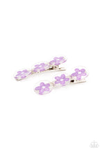 Load image into Gallery viewer, Pamper Me in Posies - Purple Hair Clips - Paparazzi
