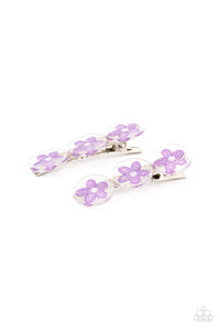 Pamper Me in Posies - Purple Hair Clips - Paparazzi