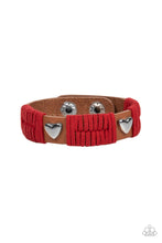 Load image into Gallery viewer, Lusting for Wanderlust - Red Suede Snap Bracelet - Paparazzi
