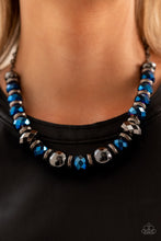 Load image into Gallery viewer, Interstellar Influencer - Blue Metallic Necklace - LOP May 2022 - Paparazzi
