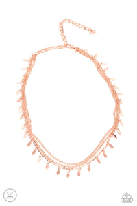 Paparazzi - Monochromatic Magic - Rose Gold Chocker Necklace