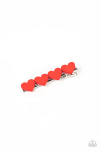 Paparazzi - Sending You Love - Red Heart Hair Clip