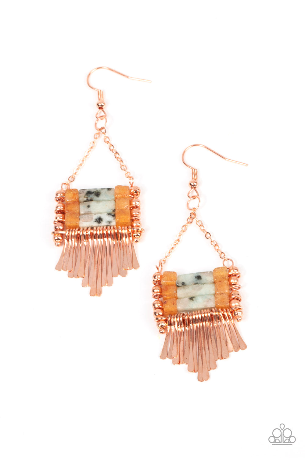 Riverbed Bounty - Copper Earrings - Paparazzi