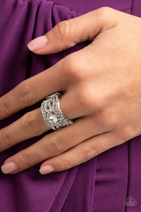 Paparazzi - Doting on Dazzle - White Ring