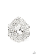 Load image into Gallery viewer, Icy Indulgence - White Rhinestone Ring - LOP May 2022 - Paparazzi
