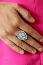 Load image into Gallery viewer, Icy Indulgence - White Rhinestone Ring - LOP May 2022 - Paparazzi
