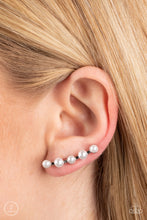 Load image into Gallery viewer, Drop-Top Attitude - White Crawlers Earrings - Paparazzi
