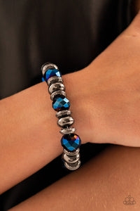 Power Pose - Blue Metallic Bracelet - LOP May 2022 - Paparazzi