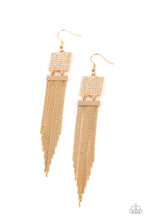 Load image into Gallery viewer, Dramatically Deco - Gold Tassel Earrings - LOP March 2022 - Paparazzi
