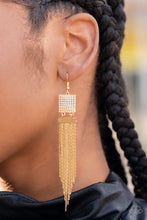 Load image into Gallery viewer, Dramatically Deco - Gold Tassel Earrings - LOP March 2022 - Paparazzi
