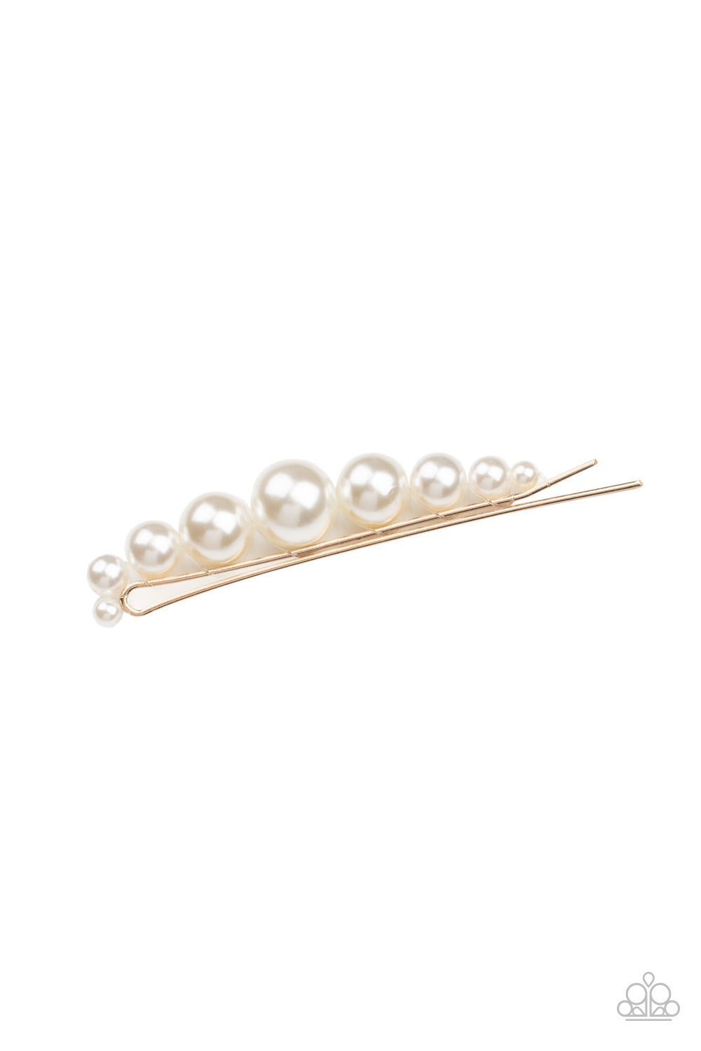 Paparazzi - Elegantly Efficient - White Pearl Hair Clip