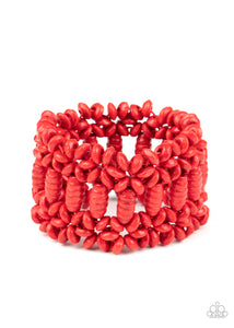 Paparazzi Fiji Flavor Red Wood Bracelet