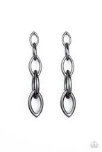 Load image into Gallery viewer, Paparazzi Street Spunk Black Chain Post Earrings

