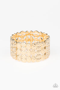 Paparazzi - Tectonic Texture - Stretch Bracelet - Gold or Black