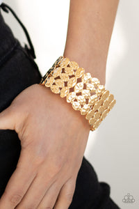 Paparazzi - Tectonic Texture - Stretch Bracelet - Gold or Black