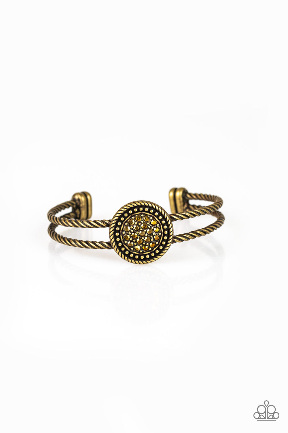 Paparazzi - Definitely Dazzling - Brass Cuff Bracelet