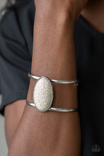 Load image into Gallery viewer, Paparazzi Desert Empress White Stone Cuff Bracelet
