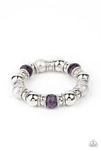 Load image into Gallery viewer, Paparazzi Take Your Best Shot Purple and Silver Bracelet
