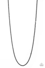 Load image into Gallery viewer, Paparazzi The Go To Guy Men&#39;s Gunmetal Black Rope Chain
