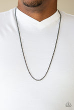 Load image into Gallery viewer, Paparazzi The Go To Guy Men&#39;s Gunmetal Black Rope Chain
