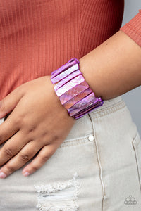 Beach Blast Purple Stretch Bracelet