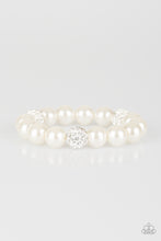 Load image into Gallery viewer, Cake Walk Pearl Bracelet with Rhinestone - Choose from Silver and White
