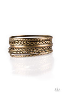 Paparazzi - Rattle and Roll - Brass Bangle Bracelet