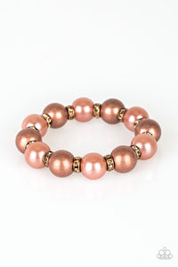Paparazzi So Not Sorry Copper Pearl Stretch Bracelet