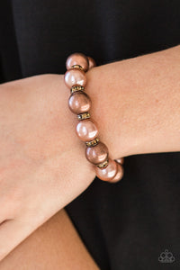 Paparazzi So Not Sorry Copper Pearl Stretch Bracelet