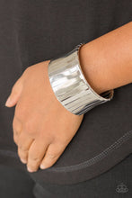 Load image into Gallery viewer, Paparazzi - Urban Uptrend - Wide Silver Cuff Bracelet
