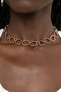 Paparazzi - 90's Nostalgia - Copper Chocker Necklace