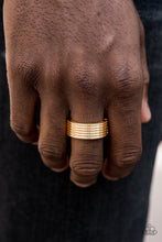 Load image into Gallery viewer, Paparazzi A Man&#39;s Man - Men&#39;s Gold Ring
