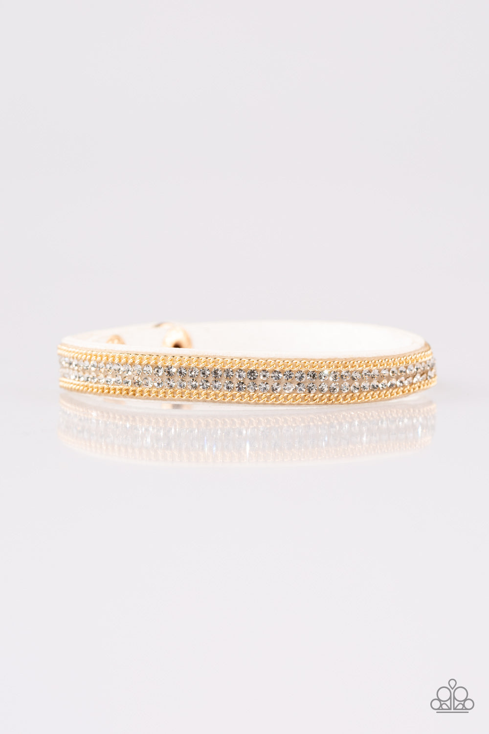 Paparazzi Babe Bling Wrap Snap Bracelet - Choose from White and Brass
