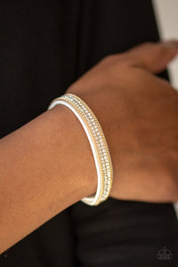 Paparazzi Babe Bling Wrap Snap Bracelet - Choose from White and Brass