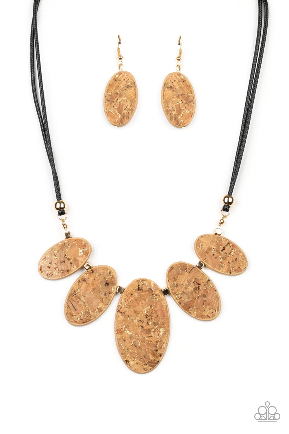 Nature's Fines Cork and Gold Necklace