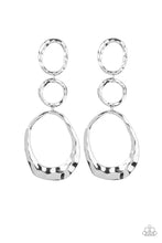 Load image into Gallery viewer, Paparazzi Radically Rippled Silver Post Earrings
