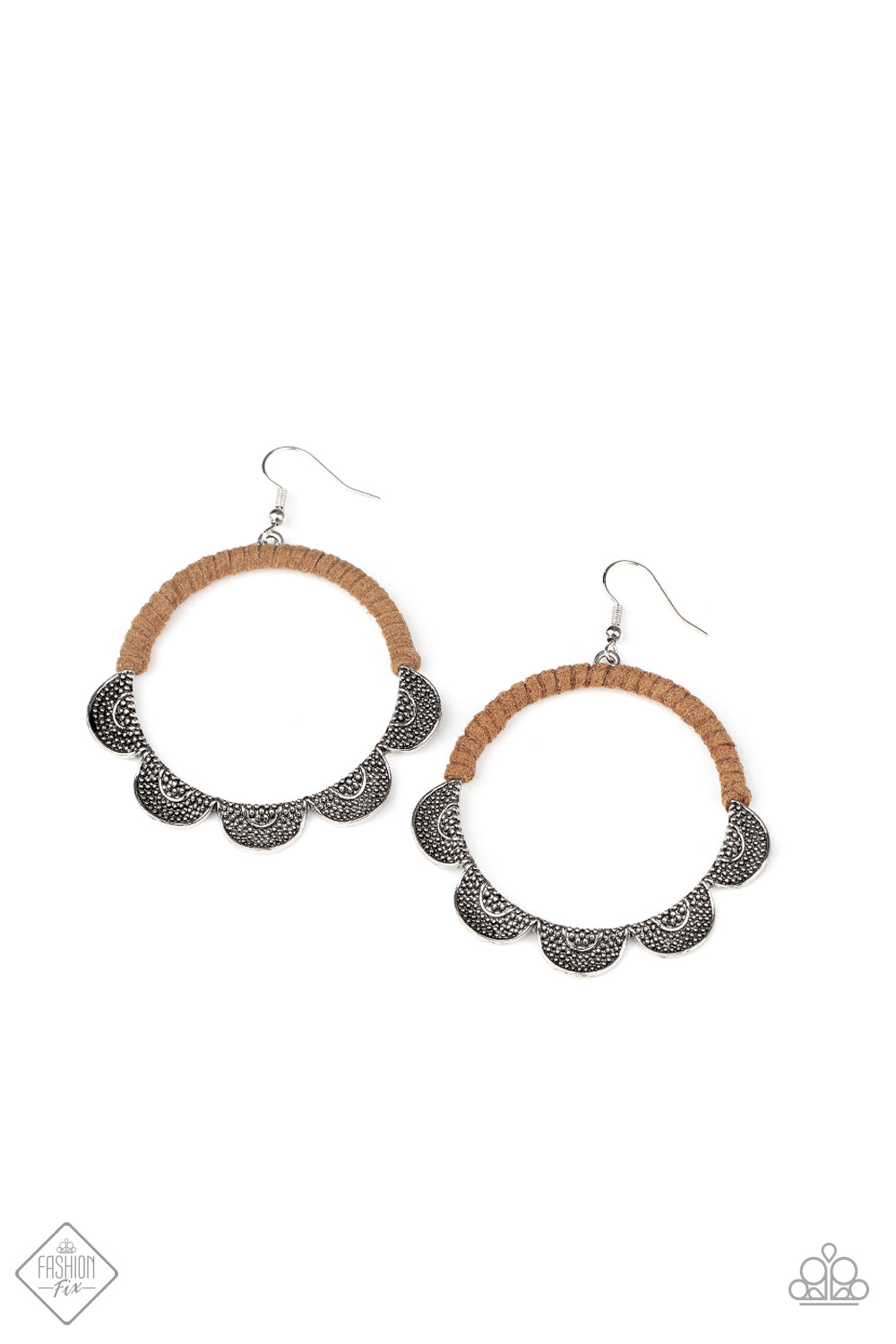 Tambourine Trend Brown Earrings Fashion Fix