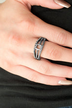 Load image into Gallery viewer, A Square Deal Gunmetal Black Square Ring
